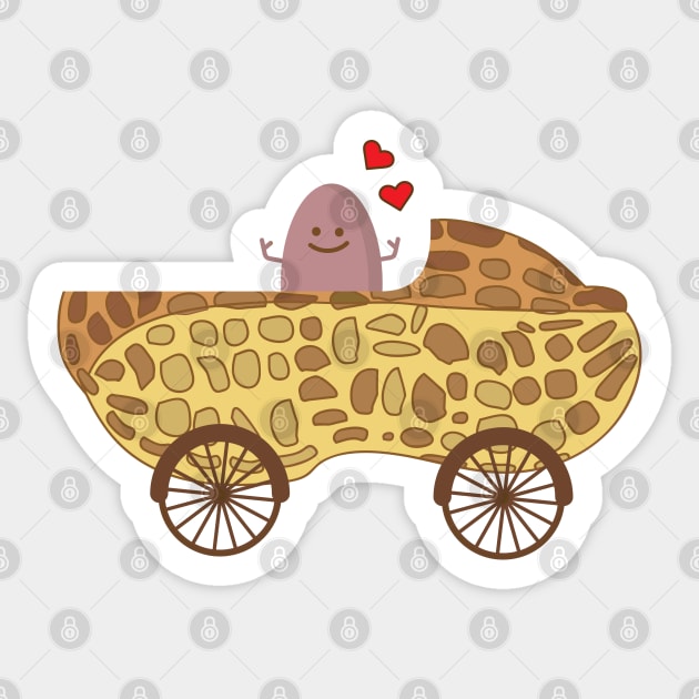 Peanut baby in the stroller Sticker by spontania